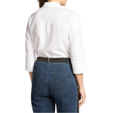 Camicia donna in popeline maniche tre quarti