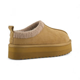 Sabot donna platform con cuciture maxi