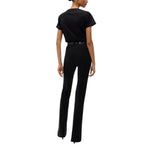 Pantaloni donna flared in punto stoffa
