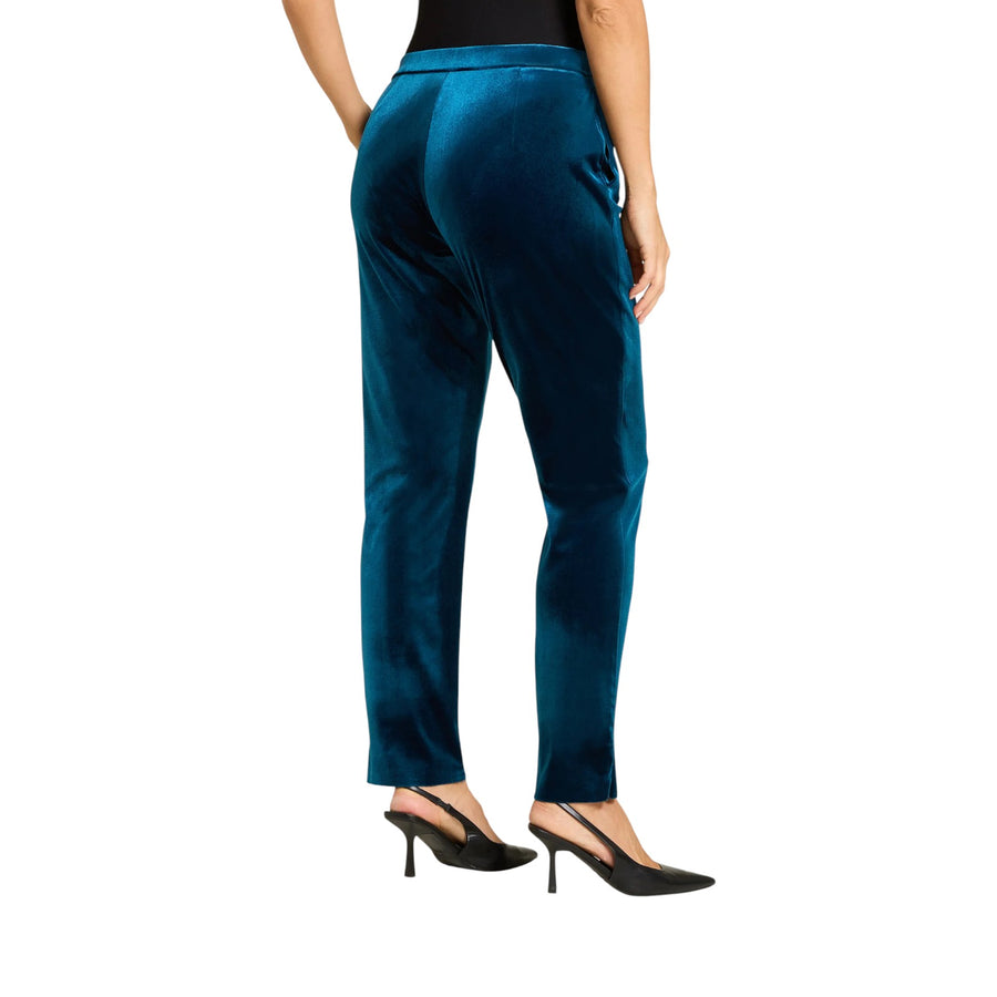 Pantaloni donna in velluto stretch