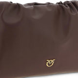 Borsa Clutch a spalla grande in pelle con logo Love Birds