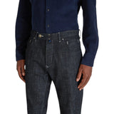 Pantalone uomo sartoriale slim fit in denim stretch