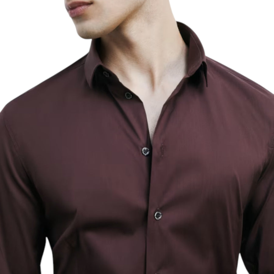 Camicia uomo slim fit "ESSENTIAL" in popeline