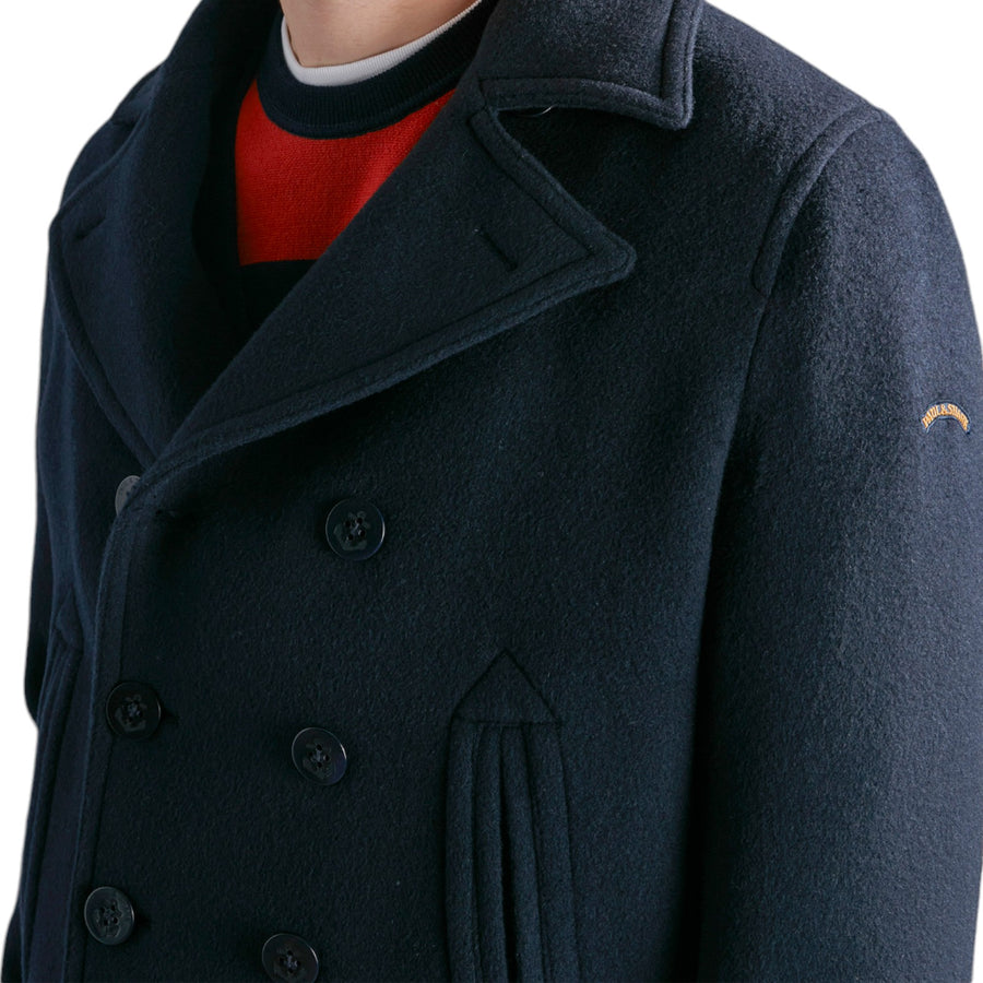 Peacoat uomo in Re-Wool