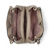 Borsa donna tote con placca logo