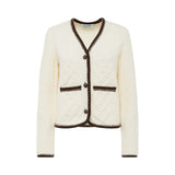 Cardigan donna in maglia motivo trecce