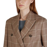 Giacca donna doppiopetto regular fit in flanella