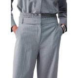 Pantaloni donna palazzo gessati