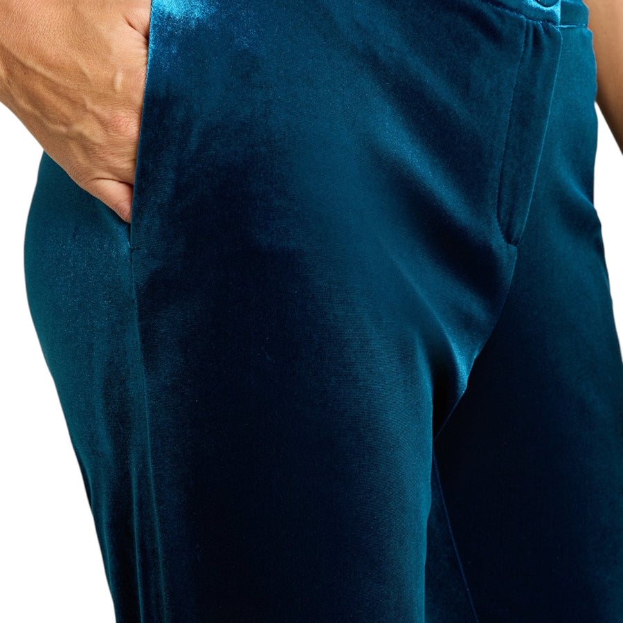 Pantaloni donna in velluto stretch