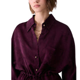 Camicia donna in raso jacquard