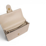 Borsa a tracolla media Love Bag One in pelle con fibbia gioiello