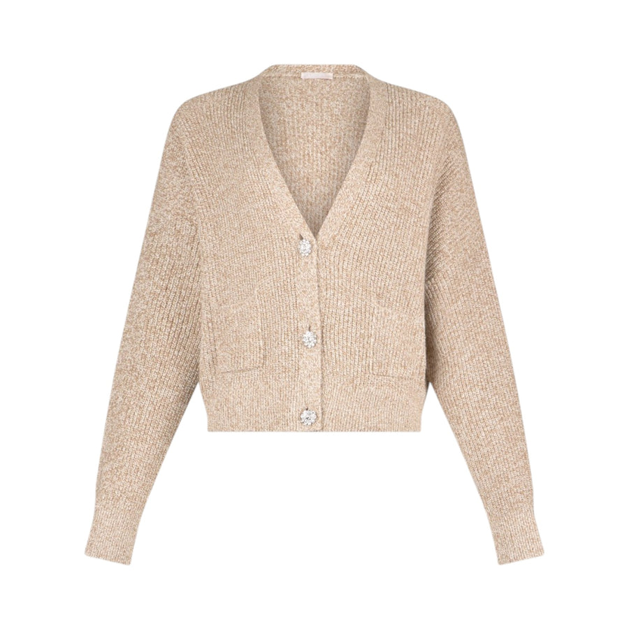 Cardigan donna con bottoni gioiello