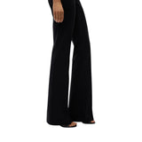 Pantaloni donna flared in punto stoffa