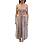 Abito bustier con paillettes