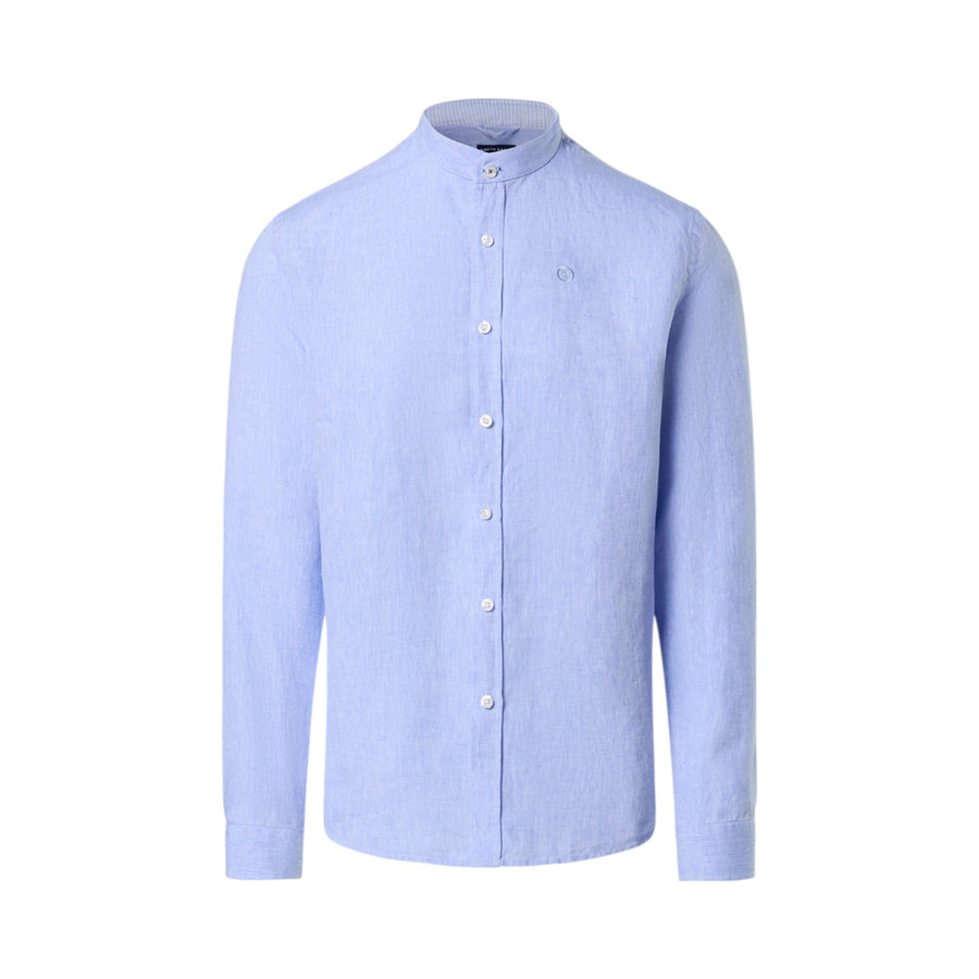 Camicia uomo alla coreana con logo