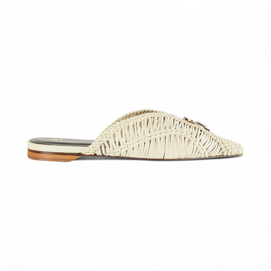 Sabot donna in pelle intrecciata
