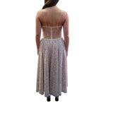 Abito bustier con paillettes