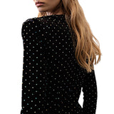 Abito donna in velluto full strass