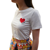 T-shirt donna con ricamo