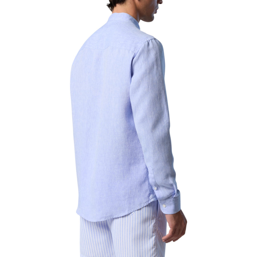Camicia uomo alla coreana con logo