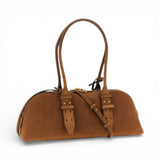 Borsa grande a spalla Escape Bag Horizontal in camoscio