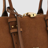 Borsa grande a spalla Escape Bag Horizontal in camoscio