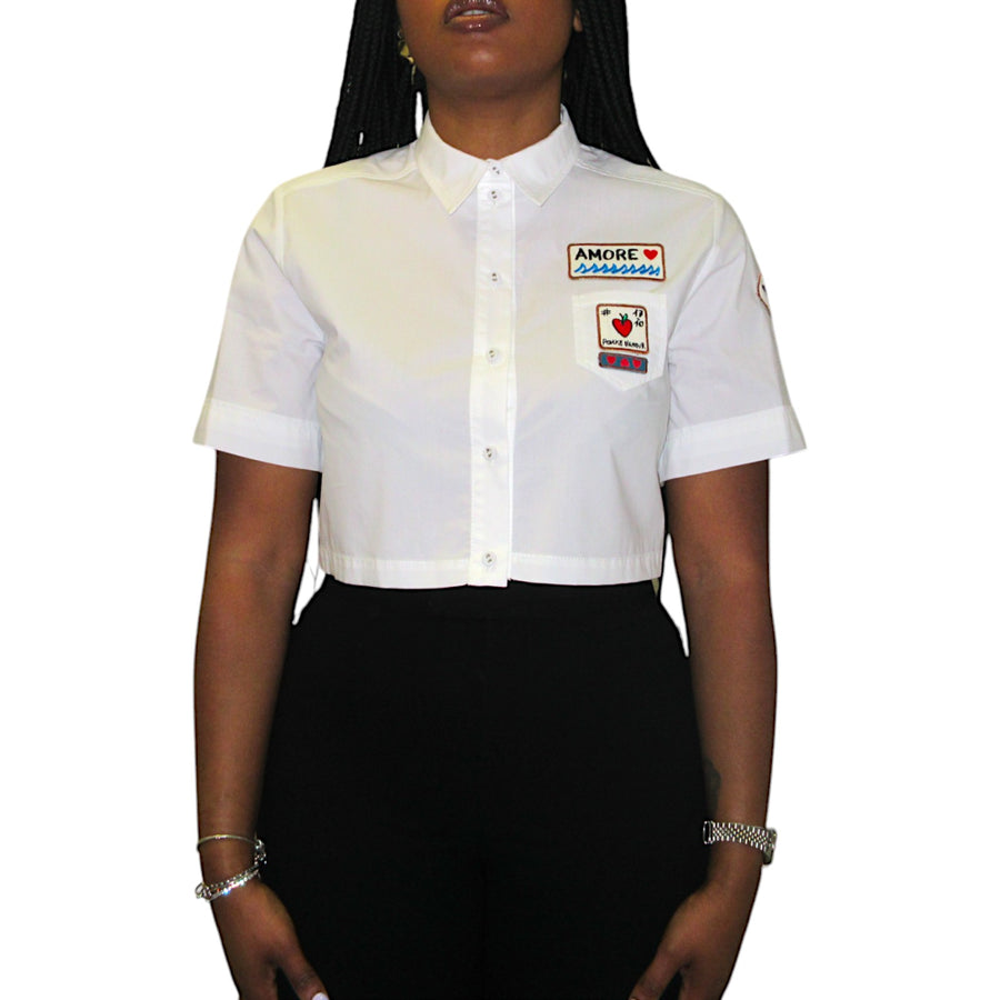 Camicia donna con applicazione