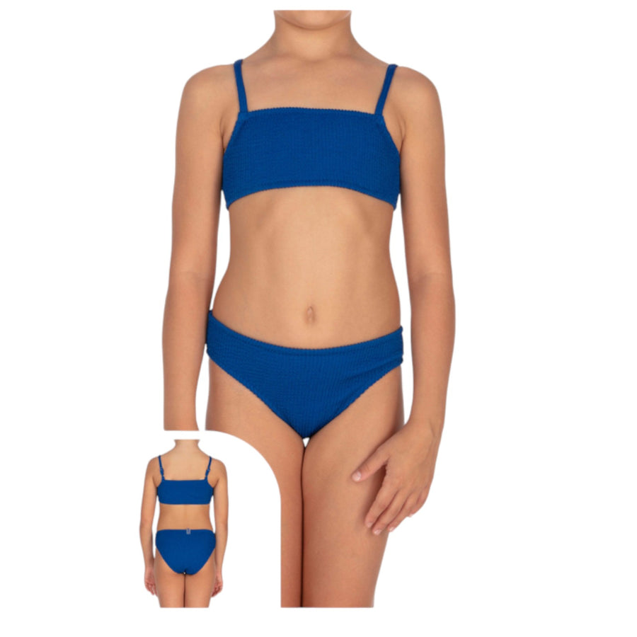 Bikini top e slip fisso everglow bimba