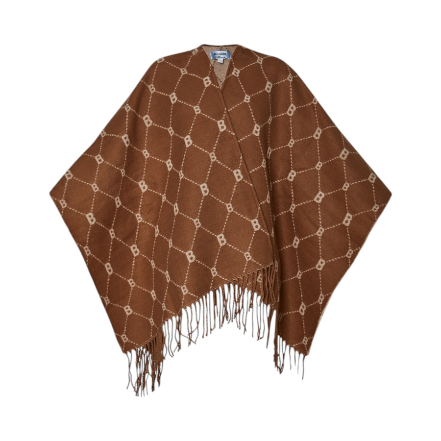 Poncho donna con logo all over