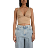Top donna in lino rubye