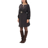 Abito donna corto in crêpe tecnico