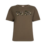 T-shirt donna con applicazioni gioiello