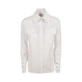 Camicia donna in cotone con tasche