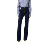 Jeans donna con zip gioiello