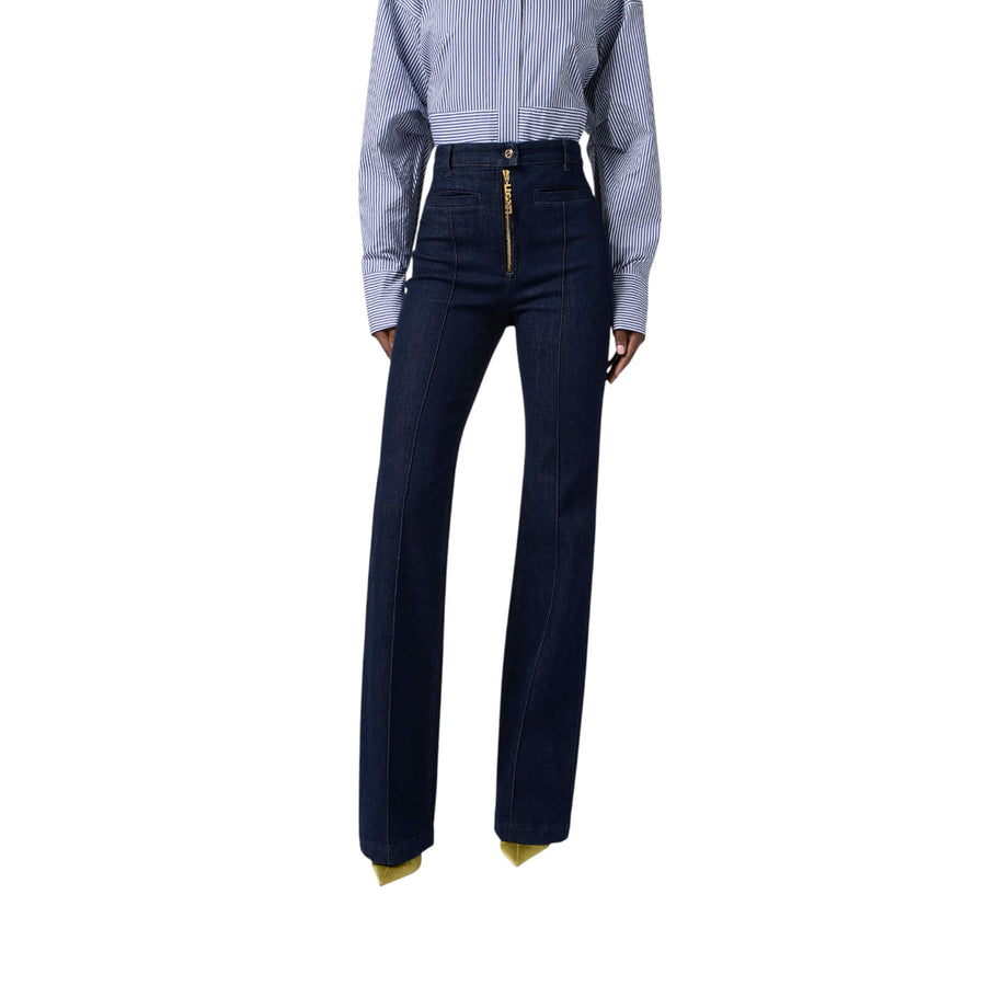 Jeans donna con zip gioiello