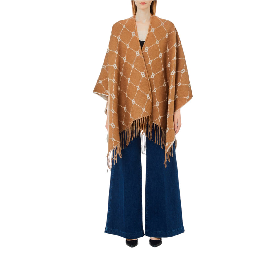 Poncho donna con logo all over