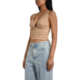 Top donna in lino rubye