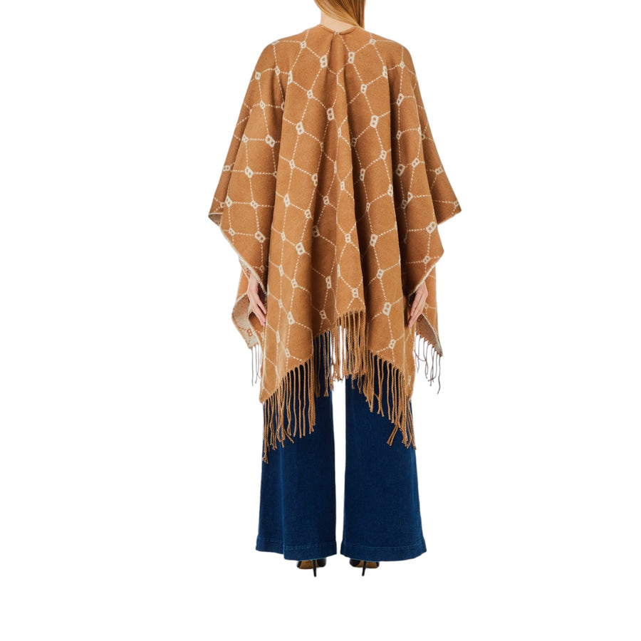 Poncho donna con logo all over