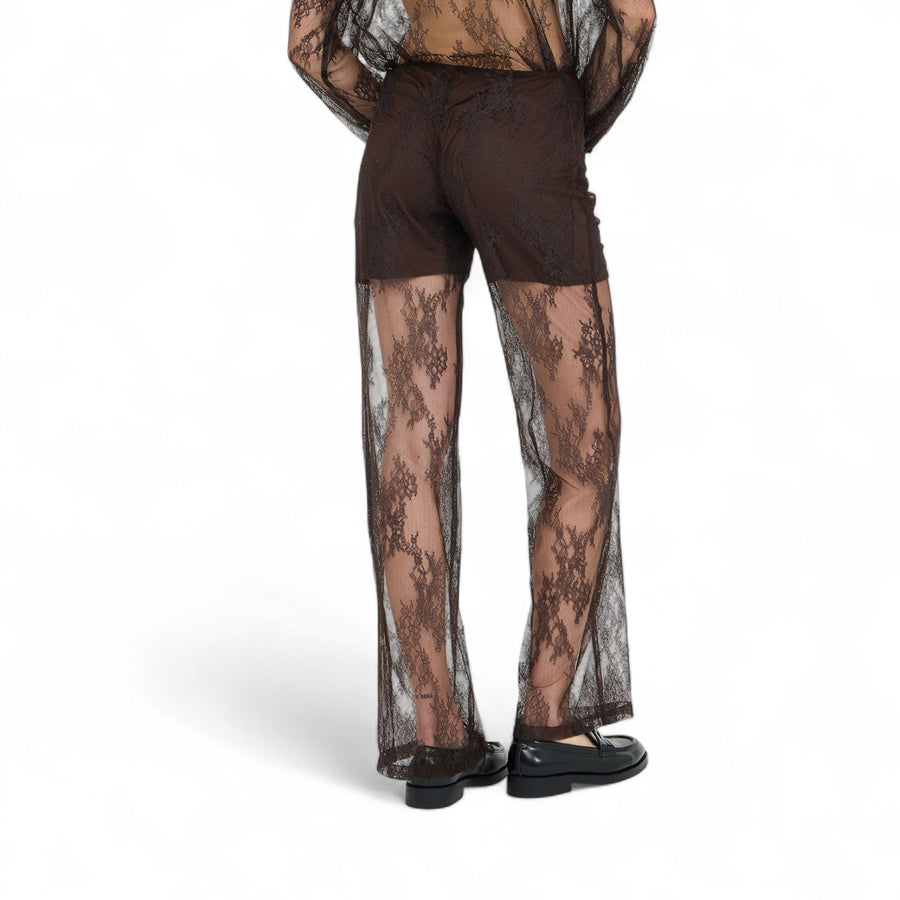 Pantaloni donna morbidi in pizzo