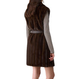 Gilet donna lungo in pelliccia sintetica