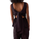 Top donna con fiocco dietro