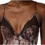 Costume donna intero con stampa alligatore