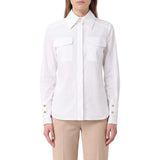 Camicia donna in cotone con tasche