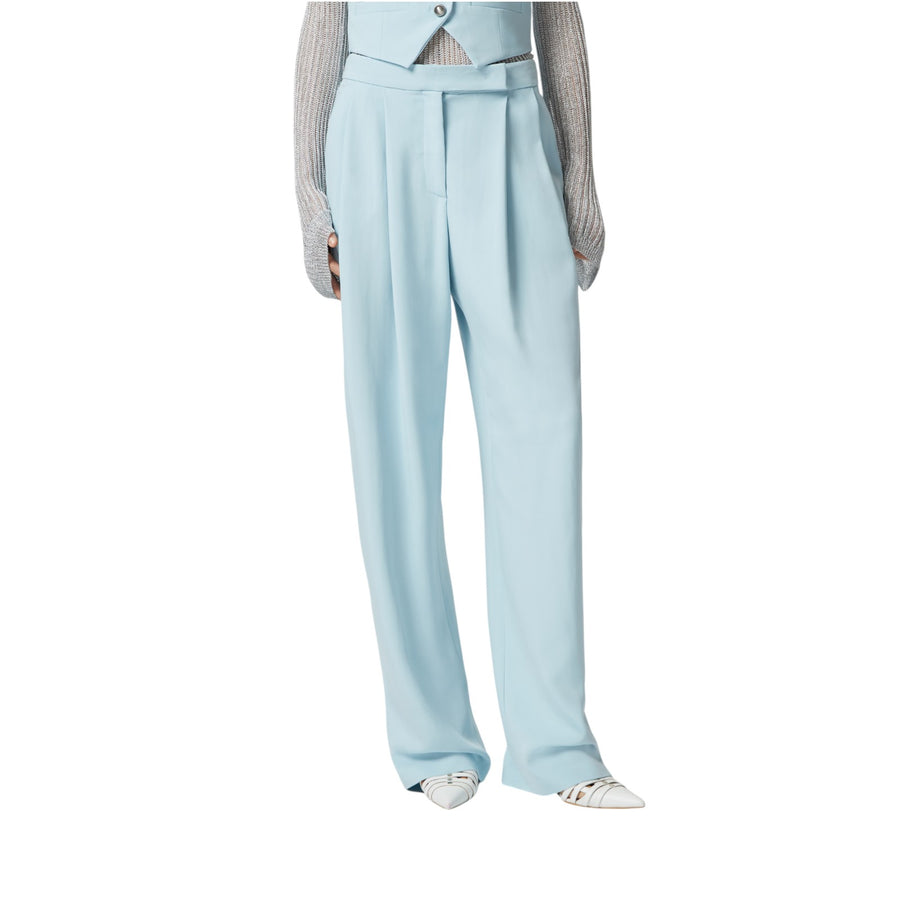 Pantaloni donna larghi eleganti con pinces