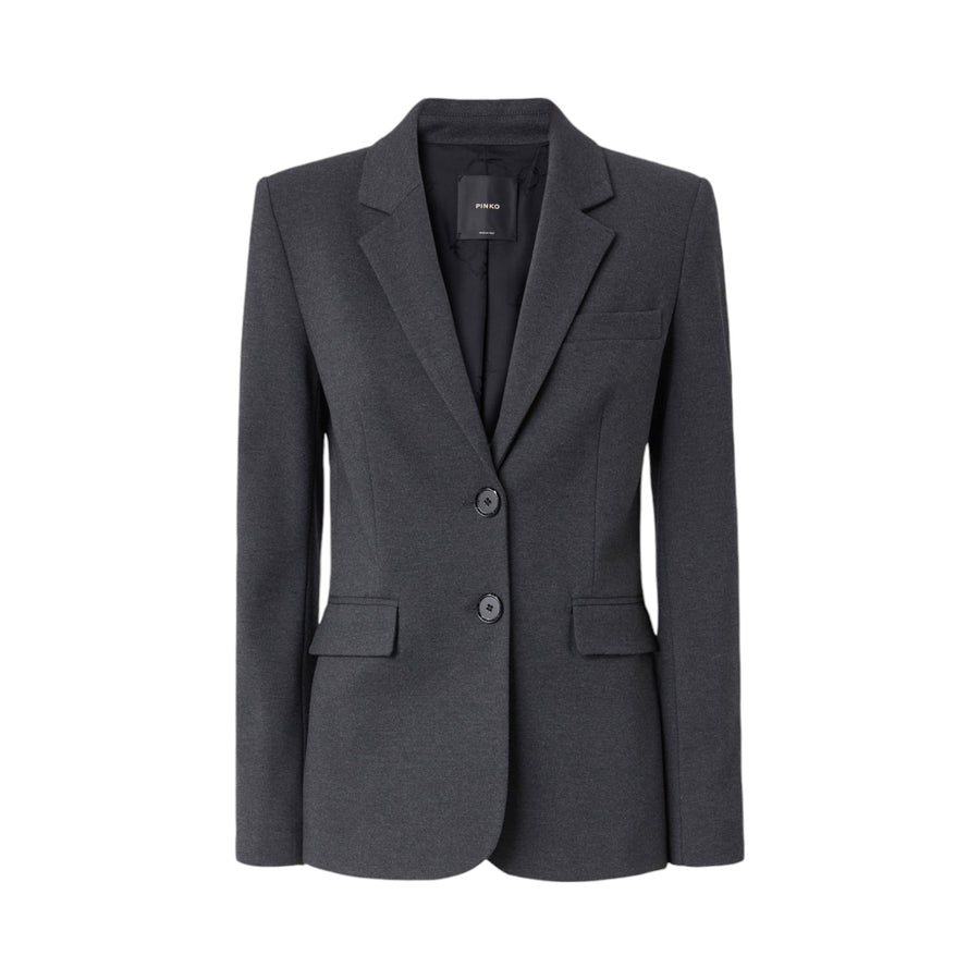 Blazer donna monopetto con spalle costruite