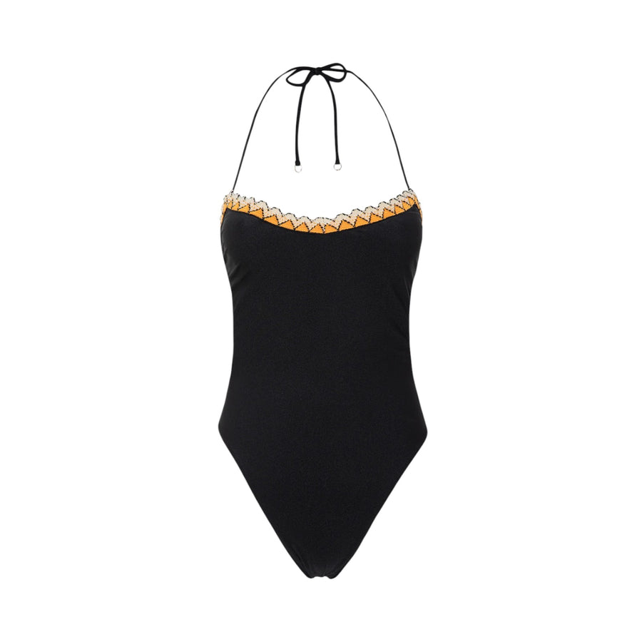 Monokini donna guarda pampa