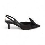 Scarpa donna con Tacco Slingback con Fiocco Satinato