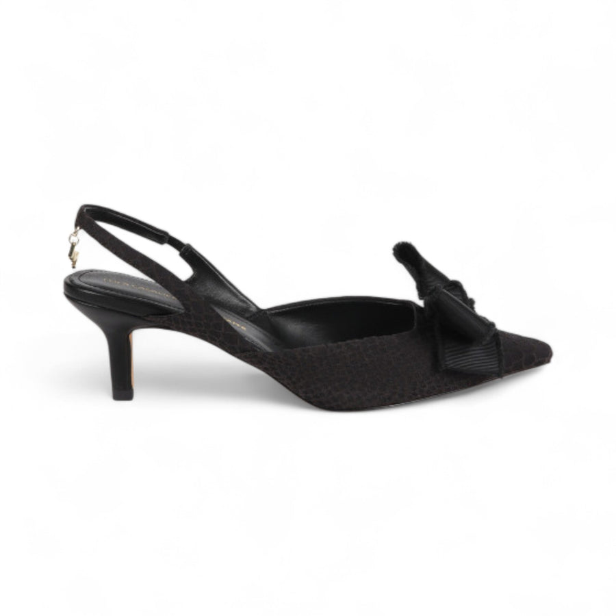 Scarpa donna con Tacco Slingback con Fiocco Satinato