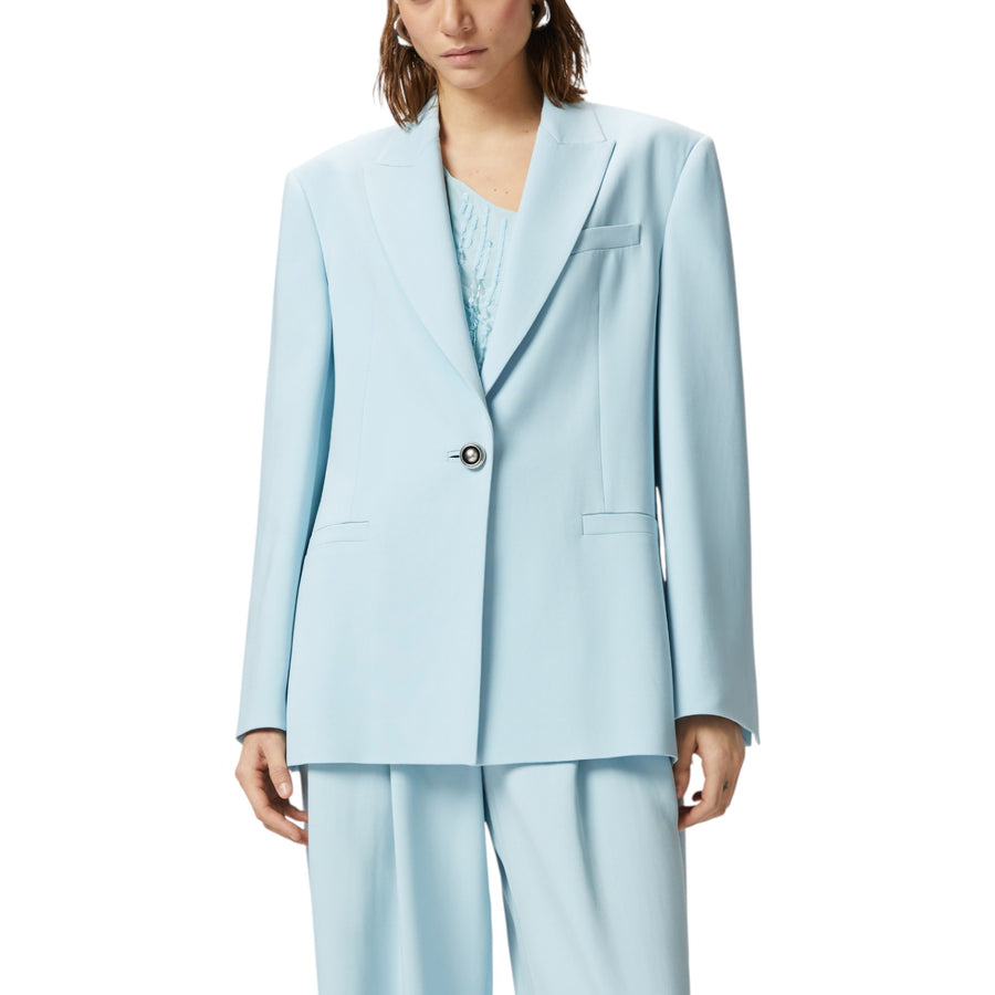Blazer donna monopetto cady con bottone gioiello