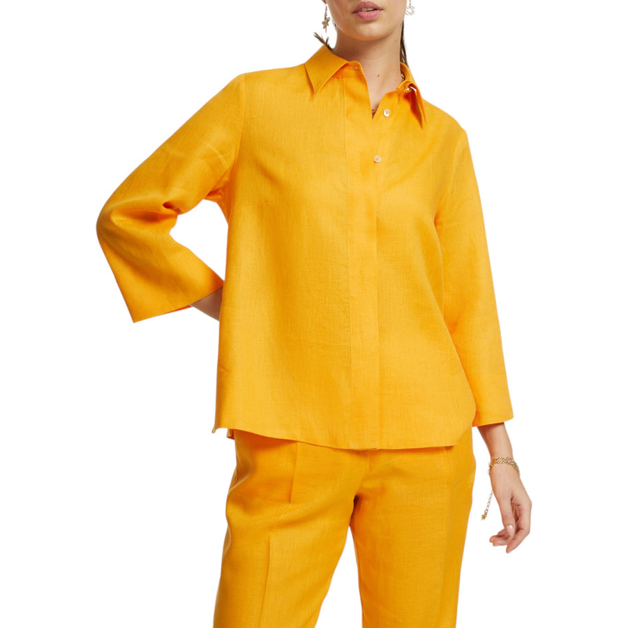 Camicia donna relaxed fit in lino